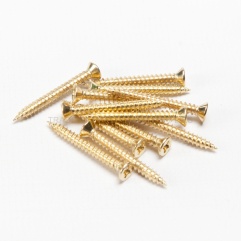 Brass Plated Wood Screws 25mm