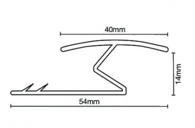 Classic Metal 246.9A Z Profile 14mm Aluminium (2.7m x 10 lengths)