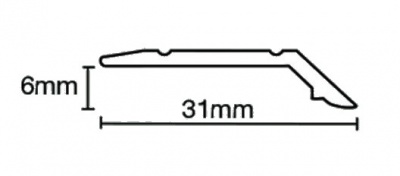 Classic Metal 234.9S Lino Edge Simbrass (2.7m x 15 lengths)