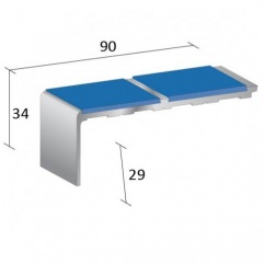 Stairnosing Heavy Duty Double Channel Right Angle (HF2)