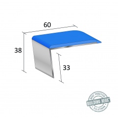 Stairnosing Q Range Single Channel Raked / Ramp (QR/SR125R)