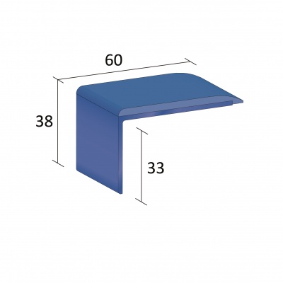 Stairnosing Q Range Single Channel Flat / Ramp (QRu/SF125R)