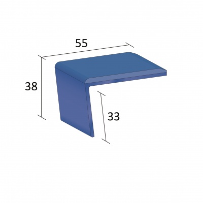 Stairnosing Q Range Single Channel Raked (QRu/SR1)