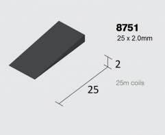 PVC 8751 Bevel Edge / Dim Strip (25mm x 2.0mm) 25m Coil