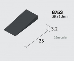 PVC 8753 Bevel Edge / Dim Strip (25mm x 3.2mm) 25m Coil