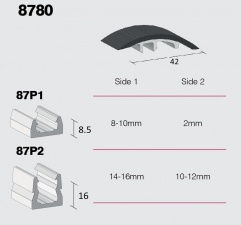 PVC 8780 Flexible Trim Top (42mm) 10 x 2.75m Lengths